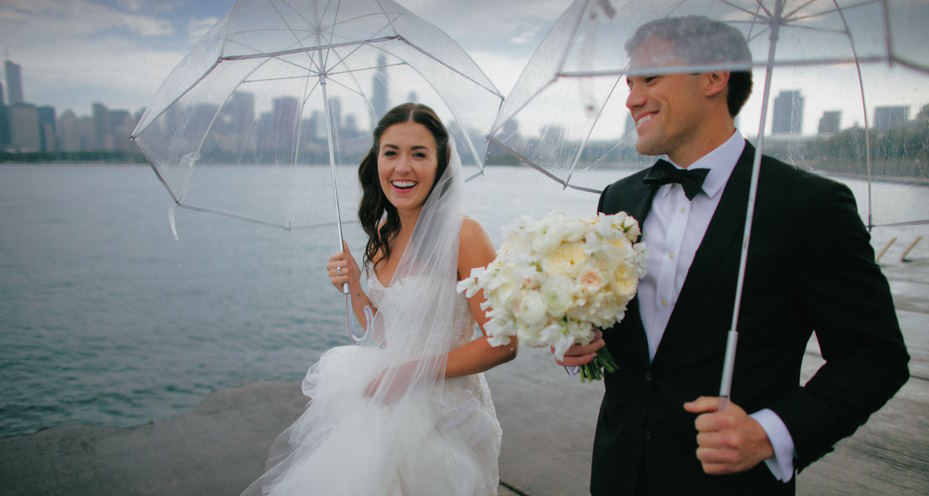 rainy wedding day